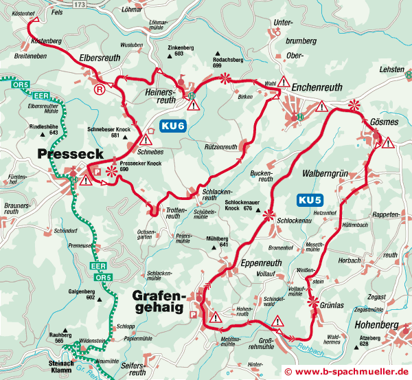 Karte Radwege Presseck Karte Radwege Presseck